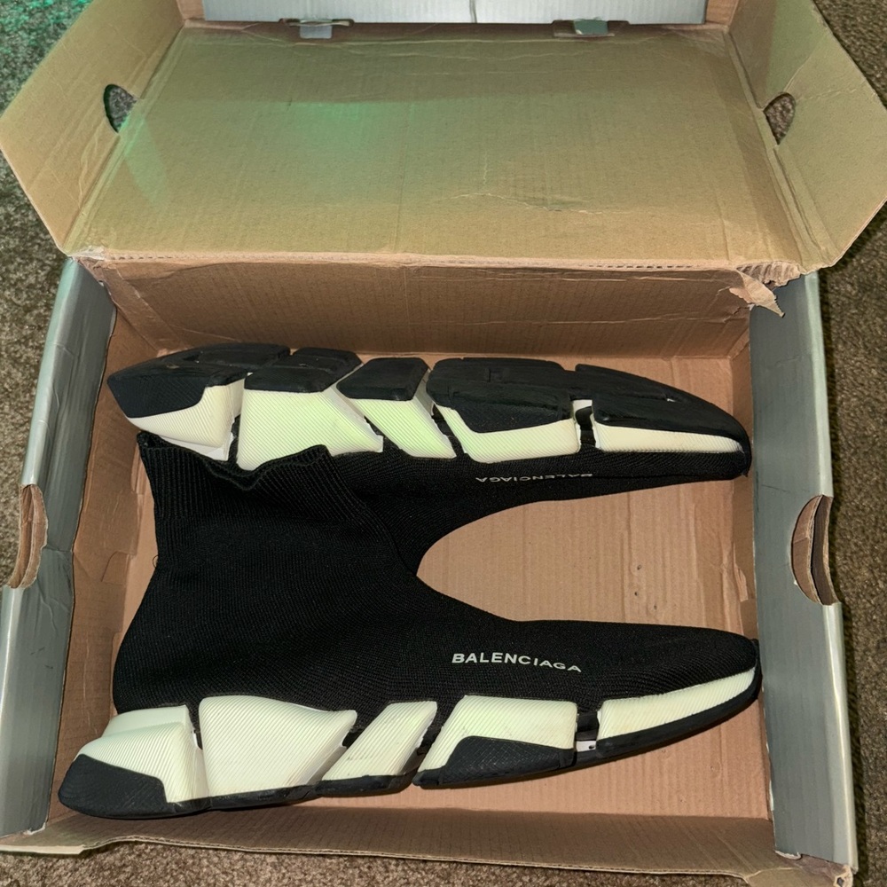 Balenciaga Men's Black Sock Sneakers